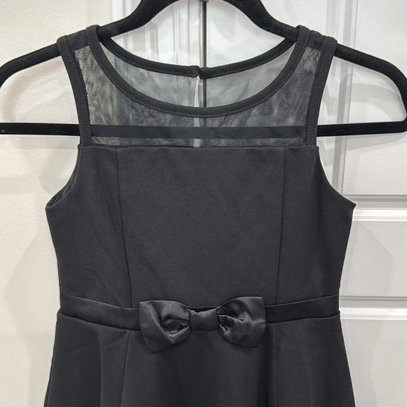 Calvin Klein Girls Black Dress Party Wedding Holiday, Bow, size 8 Fancy Formal - Picture 4 of 11